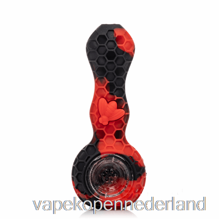Vape Nederland Stratus Bee Siliconen Lepel Karmozijnrood (zwart/rood)